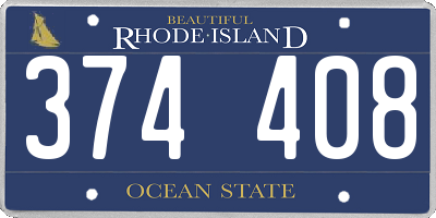 RI license plate 374408
