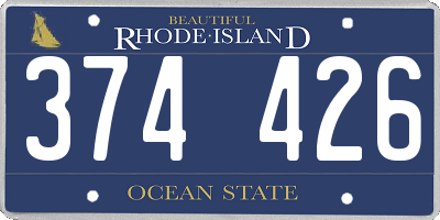 RI license plate 374426