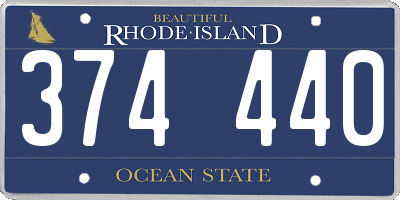 RI license plate 374440