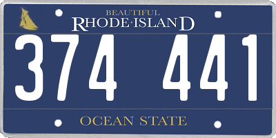 RI license plate 374441