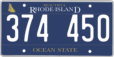 RI license plate 374450