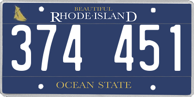 RI license plate 374451