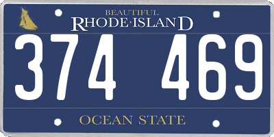 RI license plate 374469