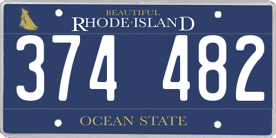RI license plate 374482