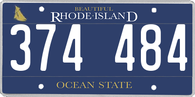 RI license plate 374484