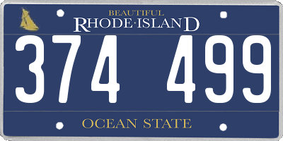RI license plate 374499