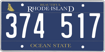 RI license plate 374517