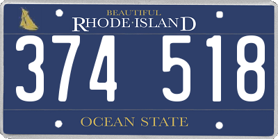 RI license plate 374518