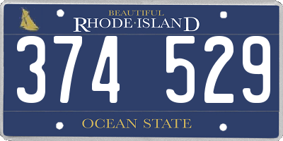 RI license plate 374529