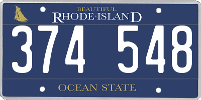 RI license plate 374548