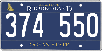 RI license plate 374550