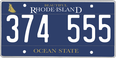 RI license plate 374555