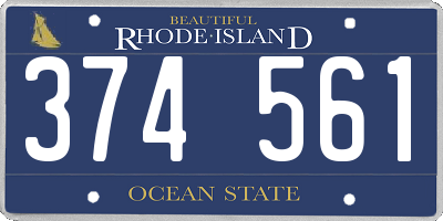 RI license plate 374561