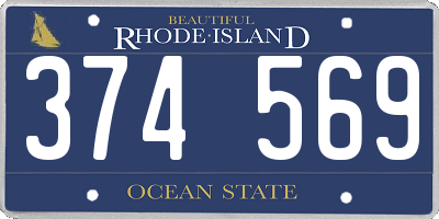 RI license plate 374569