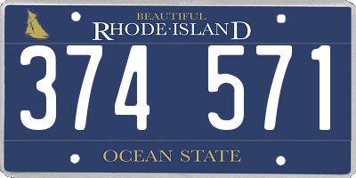 RI license plate 374571