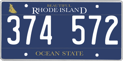 RI license plate 374572