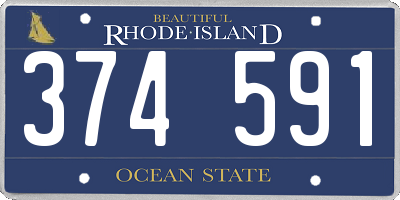 RI license plate 374591