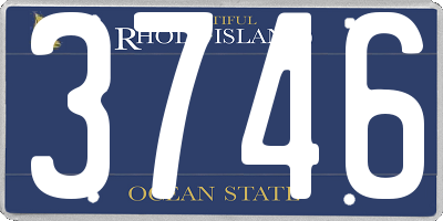 RI license plate 3746