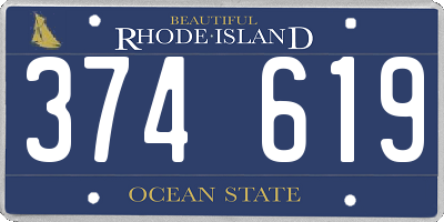 RI license plate 374619