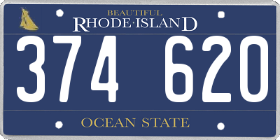 RI license plate 374620