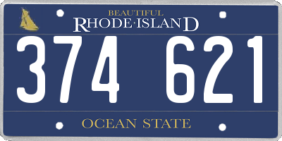 RI license plate 374621