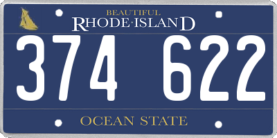 RI license plate 374622