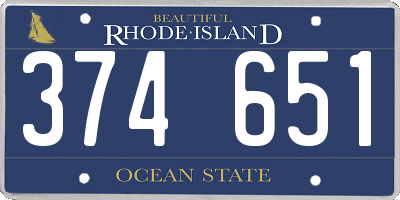 RI license plate 374651