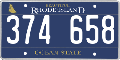 RI license plate 374658