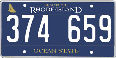 RI license plate 374659