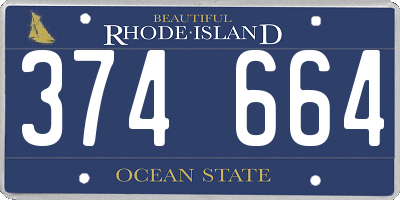 RI license plate 374664