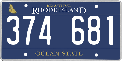 RI license plate 374681