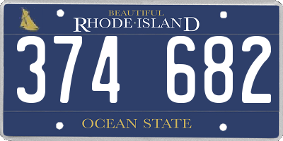 RI license plate 374682