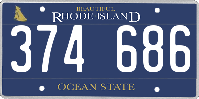 RI license plate 374686