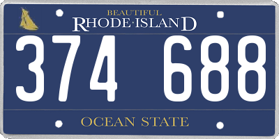 RI license plate 374688