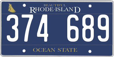 RI license plate 374689