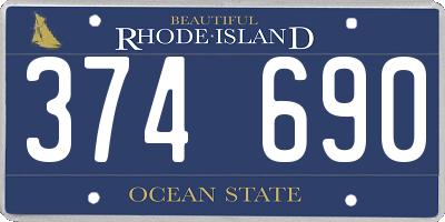 RI license plate 374690
