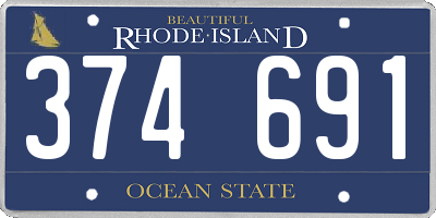 RI license plate 374691