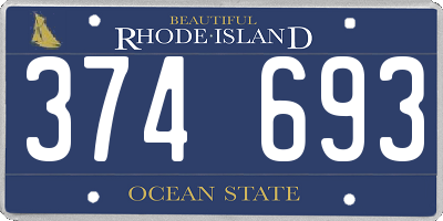 RI license plate 374693