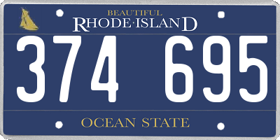 RI license plate 374695