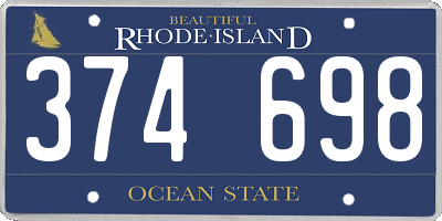 RI license plate 374698
