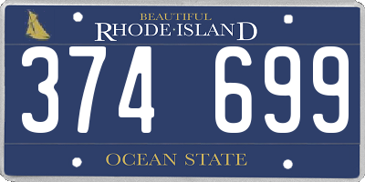 RI license plate 374699