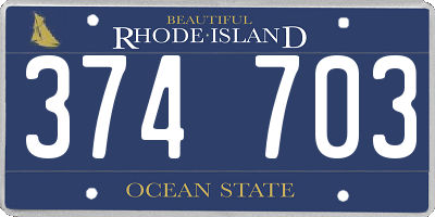 RI license plate 374703