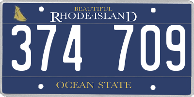 RI license plate 374709