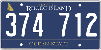 RI license plate 374712
