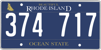 RI license plate 374717