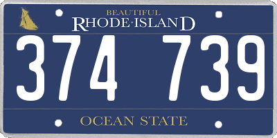 RI license plate 374739