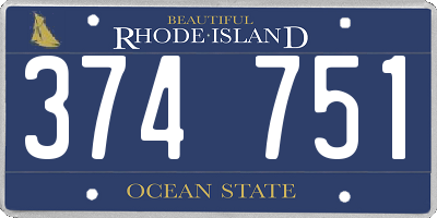 RI license plate 374751