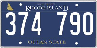 RI license plate 374790