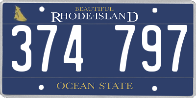 RI license plate 374797