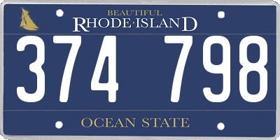 RI license plate 374798